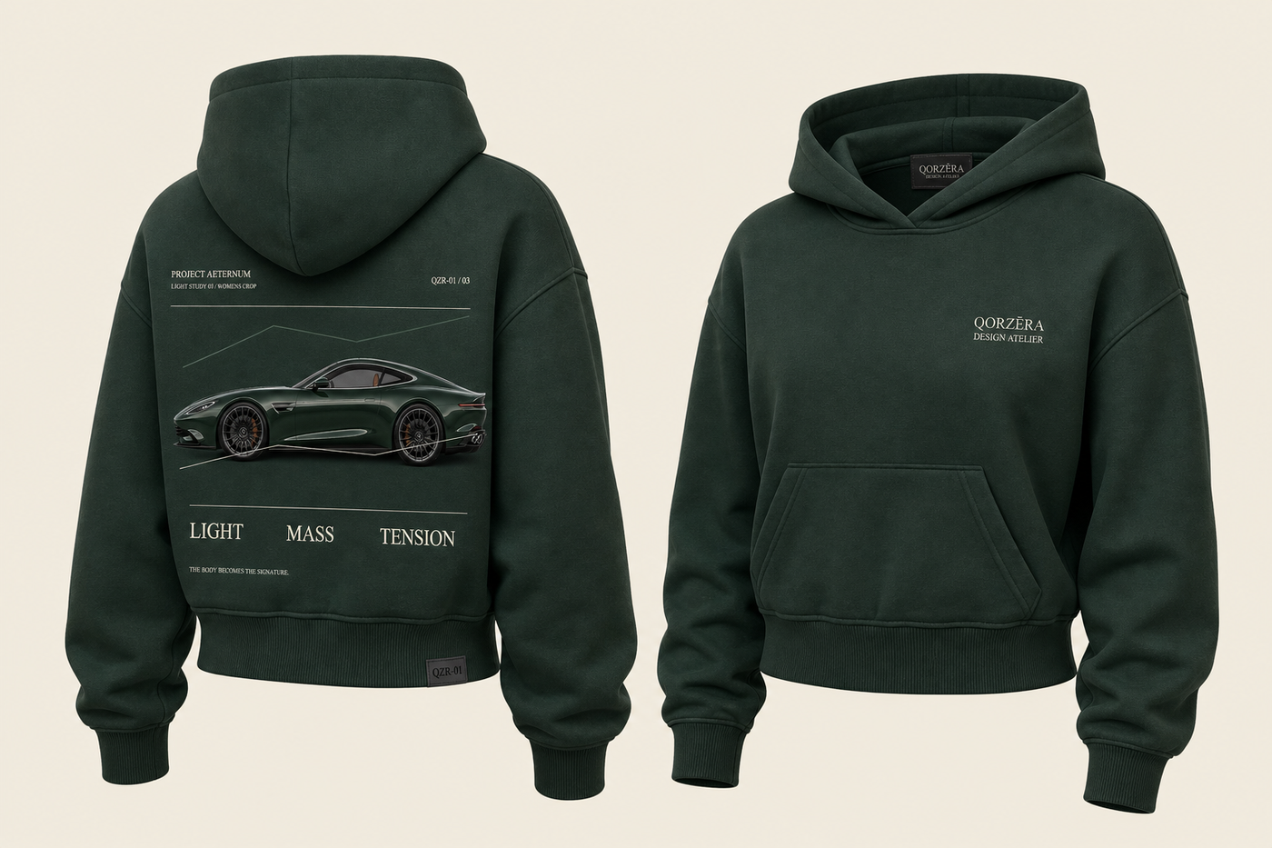 Full Sculpture Crop Hoodie — Women